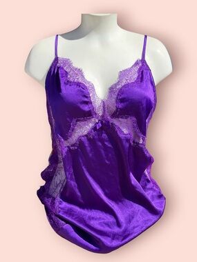 Victoria’s Secret Purple Lace Mini Slip Dress